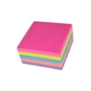 Image of Sticky Notes Neon Rainbow Cube Pad (75mm x 75mm)