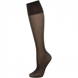 Image of Charnos 5 Per Packet Sheer Knee High Socks - Nearly Black