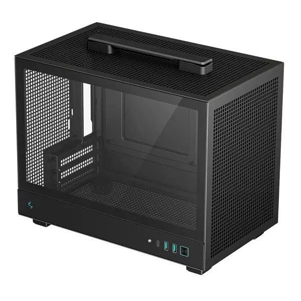 Image of DeepCool CH160 Ultra-Portable SFF MiniITX Gaming PC Case - Black - R-CH160-BKNGI0-G-1