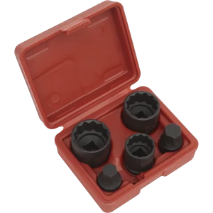 Image of Sealey 5 Piece 1/2" Drive Impact Hub Nut Socket and Bit Set for VAG Vehicles 1/2"