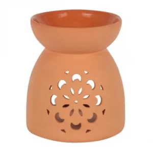 Image of Floral Cutout Terracotta Effect Oil Burner