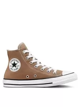 Image of Converse Chuck Taylor All Star Canvas Hi - Tan/White, Tan/White, Size 9, Men