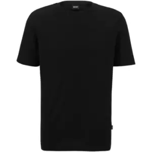 Image of Boss Tiburt Jacquard T-Shirt - Black