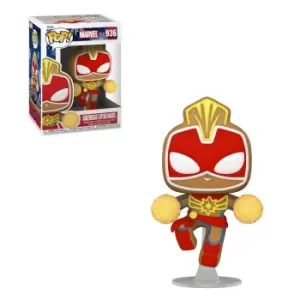Image of Marvel POP! Vinyl Figure Holiday Captain Marvel 9 cm