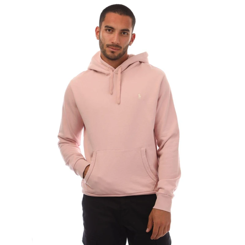 Image of Cotton Loopback Terry Hoodie with Embroidered Logo
