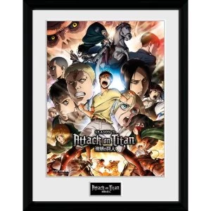 Image of Attack On Titan Season 2 Season 2 Collage Framed Collector Print