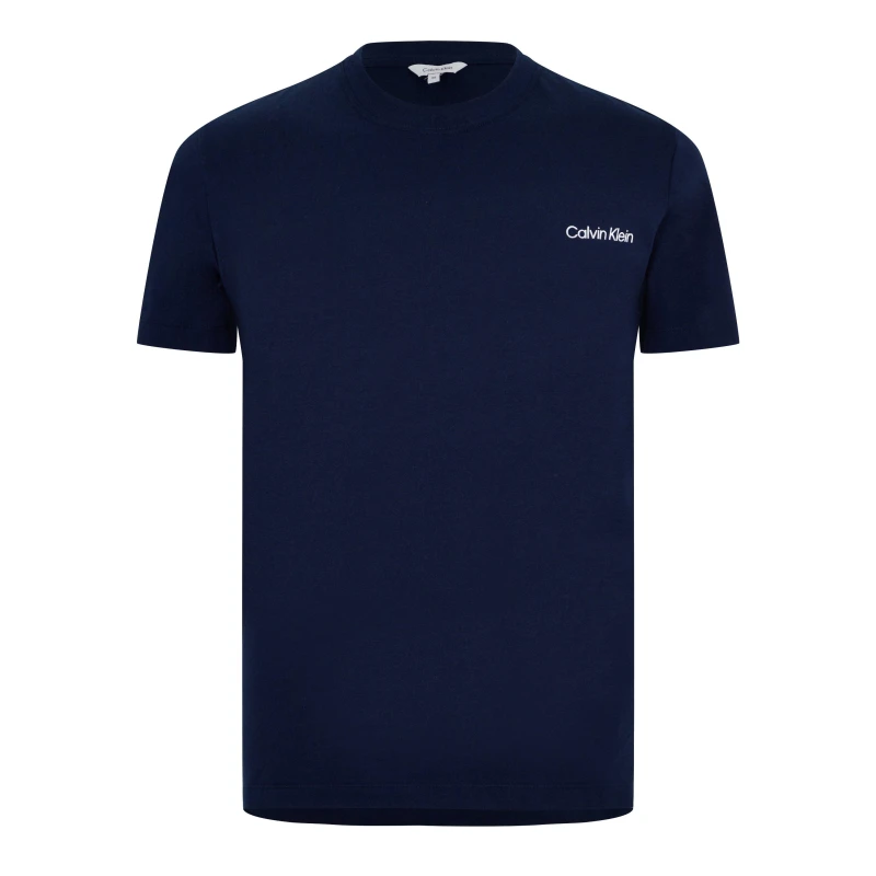 Image of Calvin Klein Core Logo T Shirt Mens Navy Iris male XS