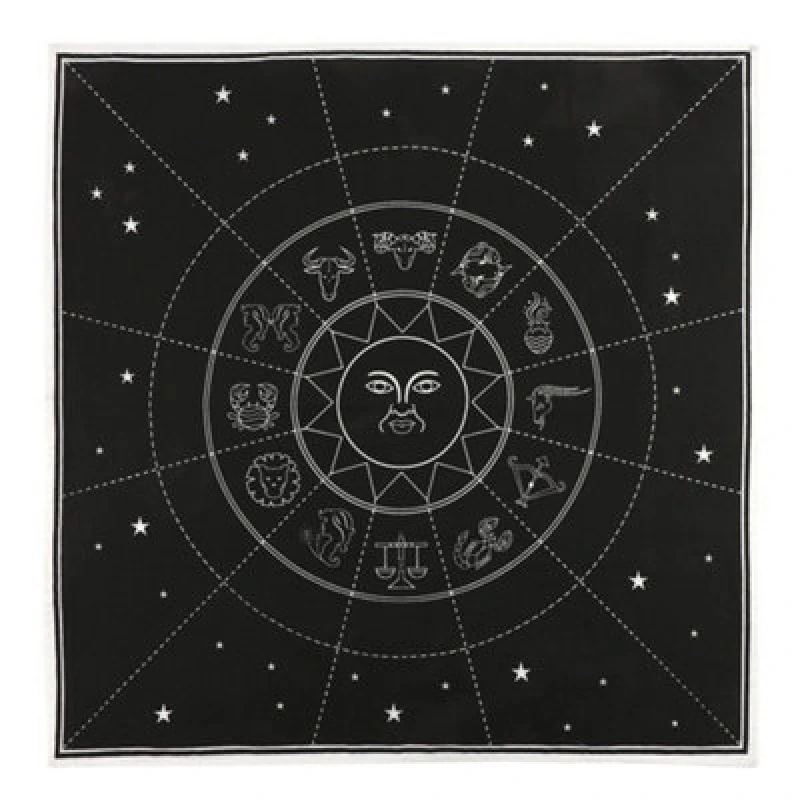 Image of KDMD 70x70cm Star Sign Altar Cloth Black