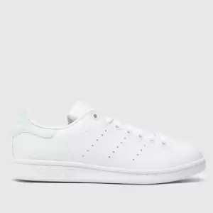 Image of adidas stan smith trainers in white & green