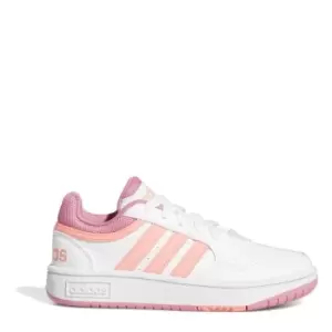 Image of adidas Hoops 3.0 Junior Girls Trainers - White