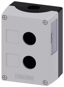 Image of Siemens Grey Plastic SIRIUS ACT Push Button Enclosure - 2 Hole 22mm Diameter