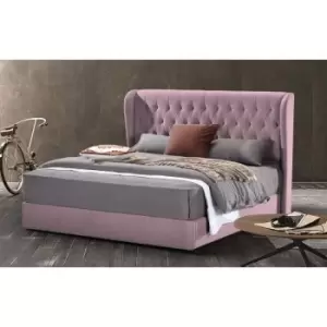 Image of Envisage Trade - Mariappa Upholstered Beds - Plush Velvet, Small Double Size Frame, Pink - Pink