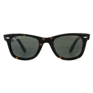 Image of Rectangle Tortoise Green Polarized Sunglasses