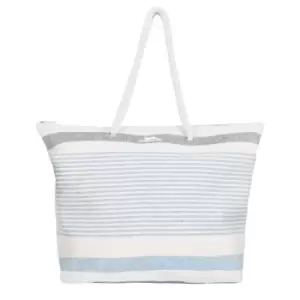 Image of Trespass Womens/Ladies Totba Tote Bag (25L) (White/Blue Stripe)