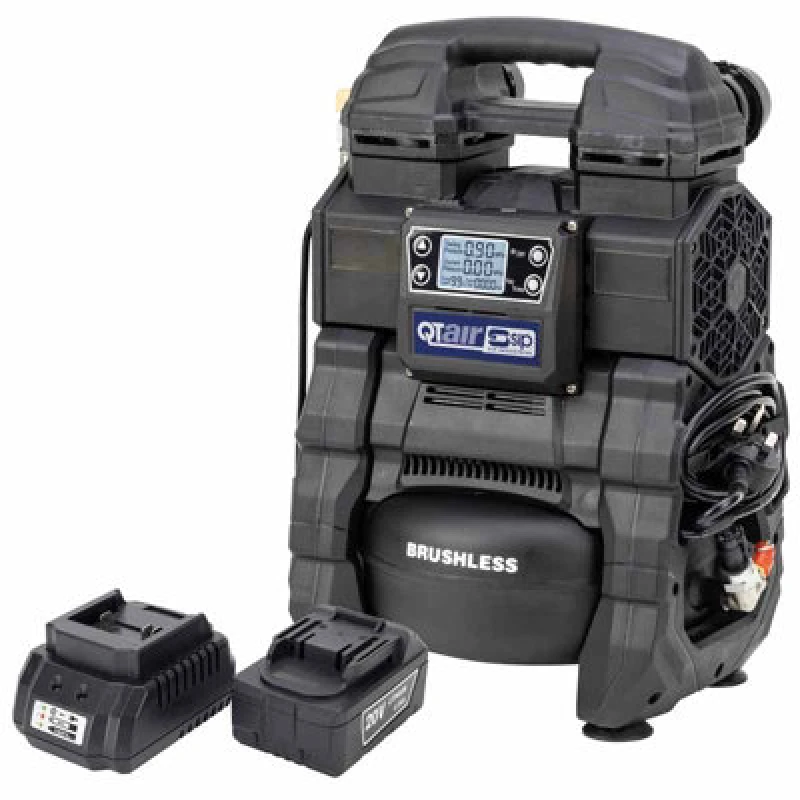 Image of Sip Qt Battery & Mains Oilless Compressor - Stainless Steel - L25 X W34 X H45 Cm