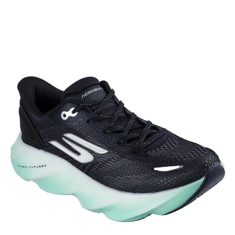 Image of Skechers AERO Burst Running Trainers Ladies Black/White female 4 (37)