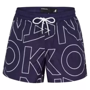 Image of Kangol AOP Swim Shorts Mens - Blue
