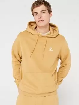 Image of Converse Standard Fit Left Chest Star Chevron Hoodie - Beige, Beige Size M Men