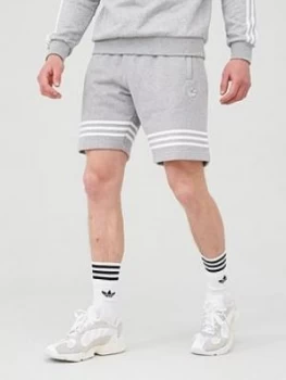 Image of Adidas Originals Outline Shorts - Medium Grey Heather