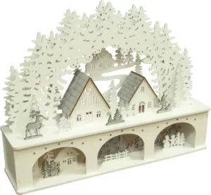 Image of St Helens H&G Wooden Christmas Scenery with LED Lights