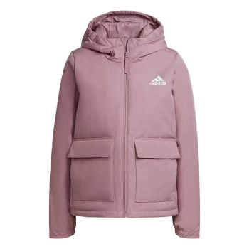 Image of adidas BSC Sturdy Hooded Jacket Womens - Magic Mauve / Wonder Mauve