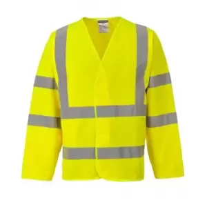 Image of Portwest Hi-Vis Two Band And Brace Jacket (L/XL) (Yellow)