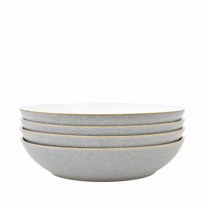 Image of Denby Elements Light Grey 4 Piece Pasta Bowl Set