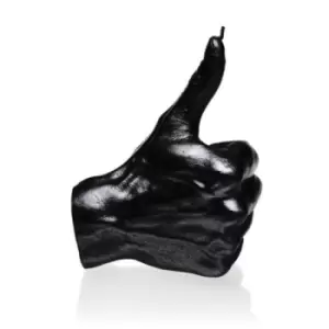 Image of Hand OK Thumbs Up Candle &ndash; Black Metallic