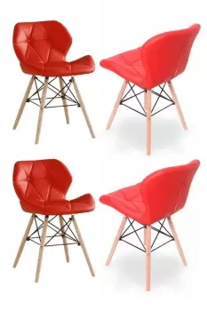 Image of 'Cecilia' Eiffel Dining Chair with Buttons Set of 4