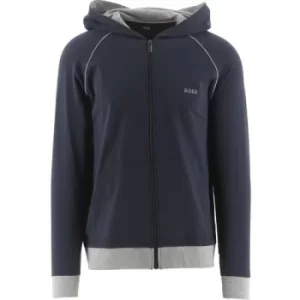 Image of BOSS Dark Blue Mix and Match Zip Hoodie
