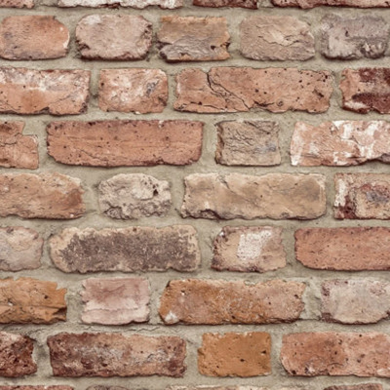 Image of Grandeco Industrial Rustic Realistic Brick Smooth Wallpaper Terracotta unisex