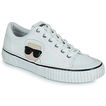 Image of Karl Lagerfeld KAMPUS II KARL IKONIC LO LACE womens Shoes Trainers in White,2