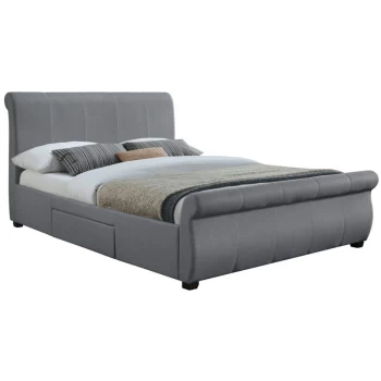 Image of Birlea - 135cm Lancaster Fabric Bed Grey