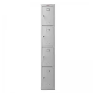 Image of Phoenix PL Series PL1430GGK 1 Column 4 Door Personal locker in Grey