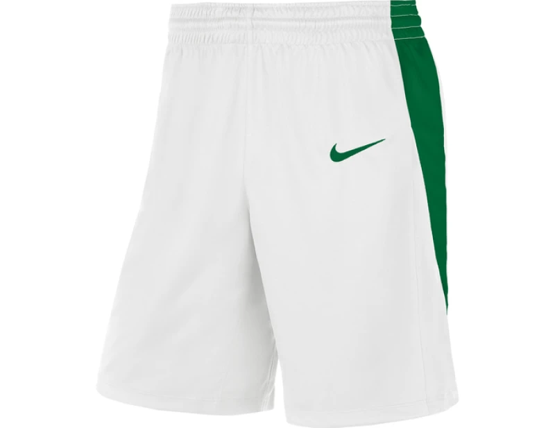 Image of Nike Team Stck Short White/Green male 2X Large T
