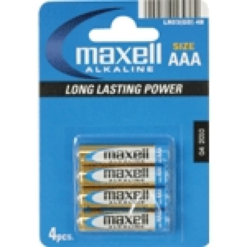 Image of Maxell Battery Alkaline LR-03 AAA 4-Pack Single-use battery