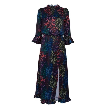 Image of Little Mistress Slit Midi Dress - Multi