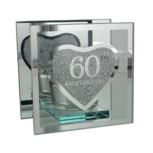 Image of Glass Tealight Holder - 60th Anniversary