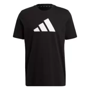 Image of adidas Future Icons Logo Tee Mens - Black / Y-3 White