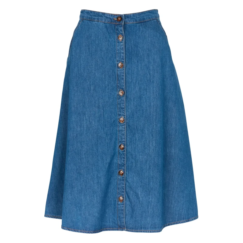 Image of La Petite Etoile Denim skirt For Her La Petite Etoile Joana Bleu Female 36