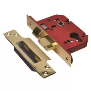 Image of Union StrongBOLT 22EU EUS-PB-2.5 Euro Sashlock Plated Brass 68mm 2.5in