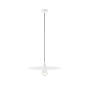 Image of Plat 1 Light Dome Ceiling Pendant White, E27