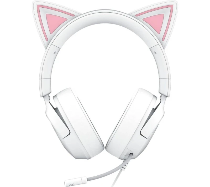 Image of RAZER Kraken Kitty V3 X Gaming Headset - White,Pink 8887910061138
