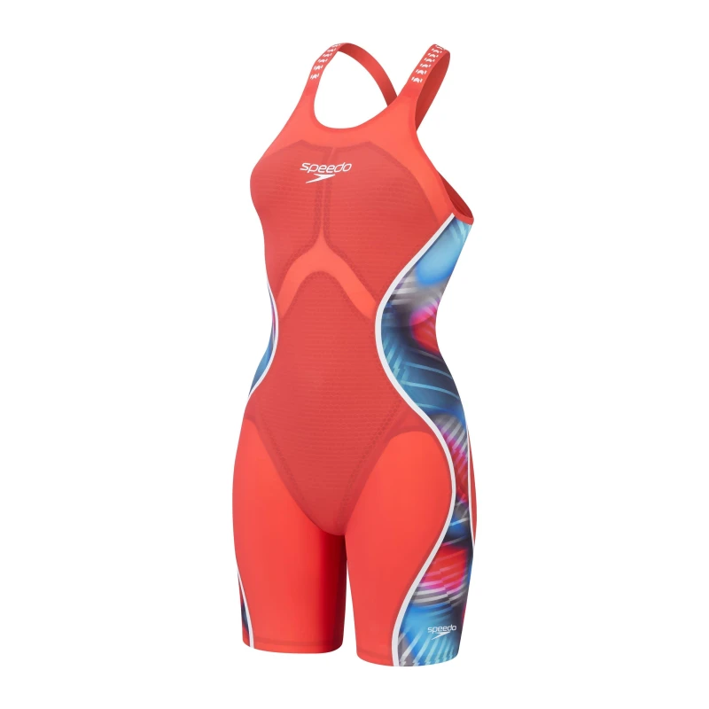 Image of Speedo Womens Lzr Intent Race Swimsuit Red/Blue female 28