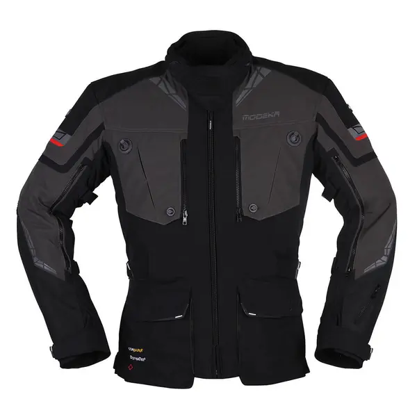 Image of Modeka Panamericana II Jacket Black Dark Gray Size 4XL