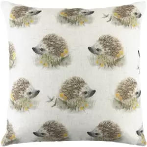 Image of Evans Lichfield - Woodland Hedgehog Repeat Cushion Multicolour - Multicolour