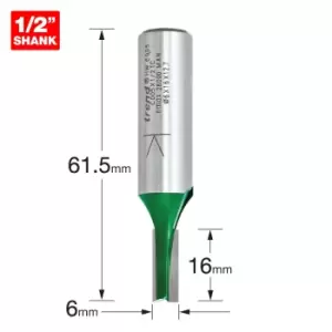 Image of Trend CRAFTPRO Two Flute Straight Router Cutter 6mm 16mm 1/2"