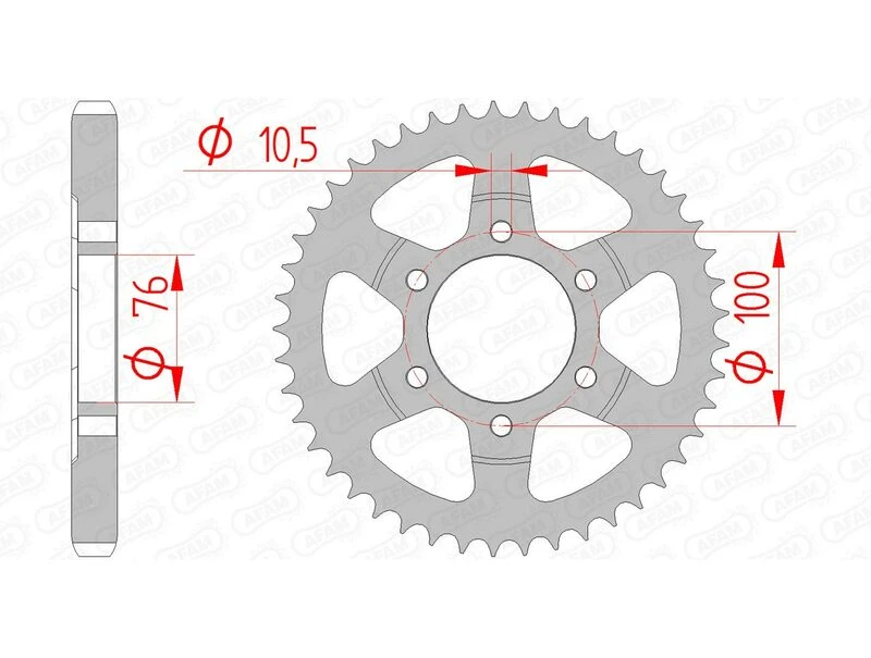 Image of AFAM Steel Standard Rear Sprocket 14902 - 530
