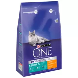 Image of Purina One Senior 7+ Chicken Dry Cat Food 2.8kg