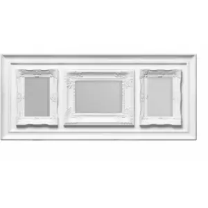 Image of Vintage Style White 3 Photo Frame - Premier Housewares